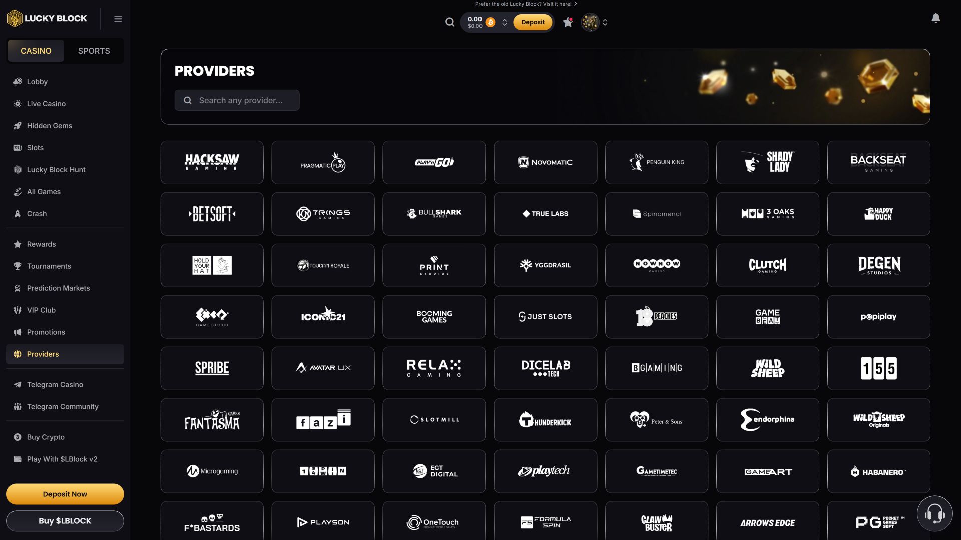 Desarrolladores de juegos de escritorio de Lucky Block Casino