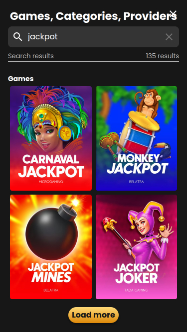 Jackpot mobile du casino Lucky Block