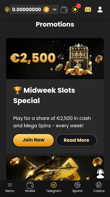 Promotions mobiles du casino Lucky Block