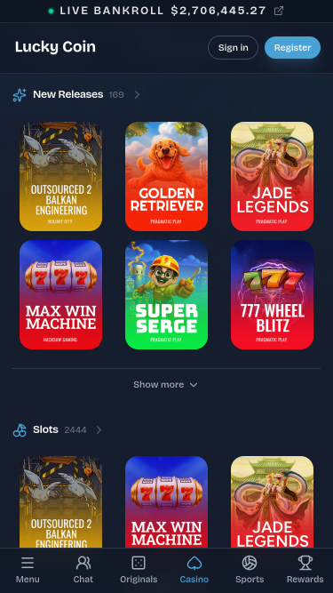Lucky Coin Casino Mobile Games
