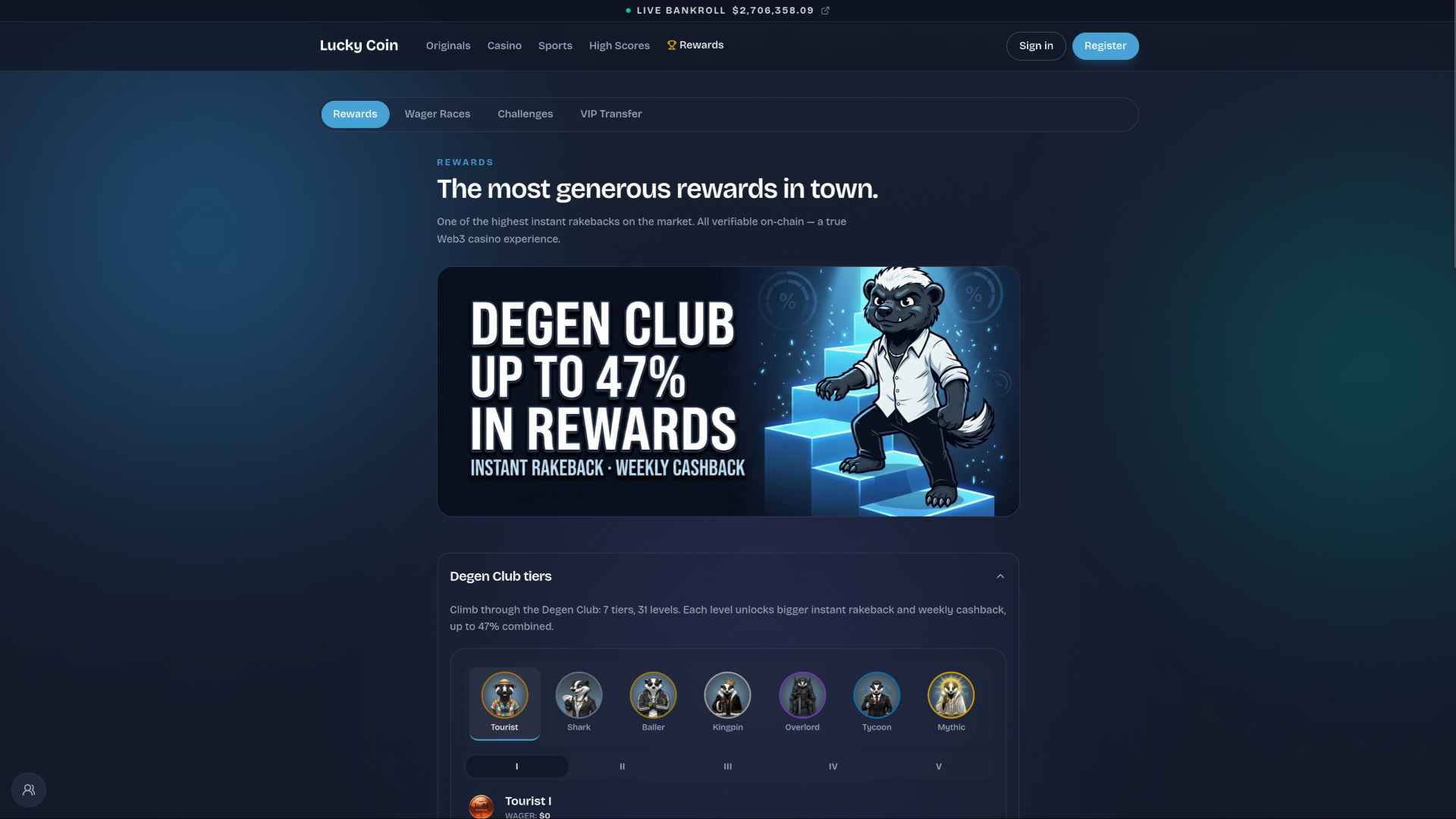 Lucky Coin Casino Desktop Promotions