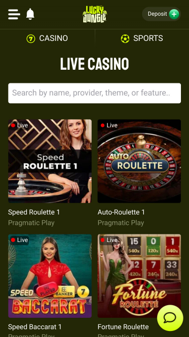 Lucky Jungle Mobile Croupier en Direct
