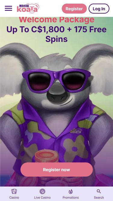 Lucky Koala Mobile Homepage