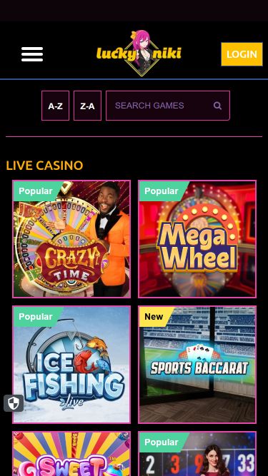 Казино с живыми дилерами Lucky Niki Casino для мобильных устройств