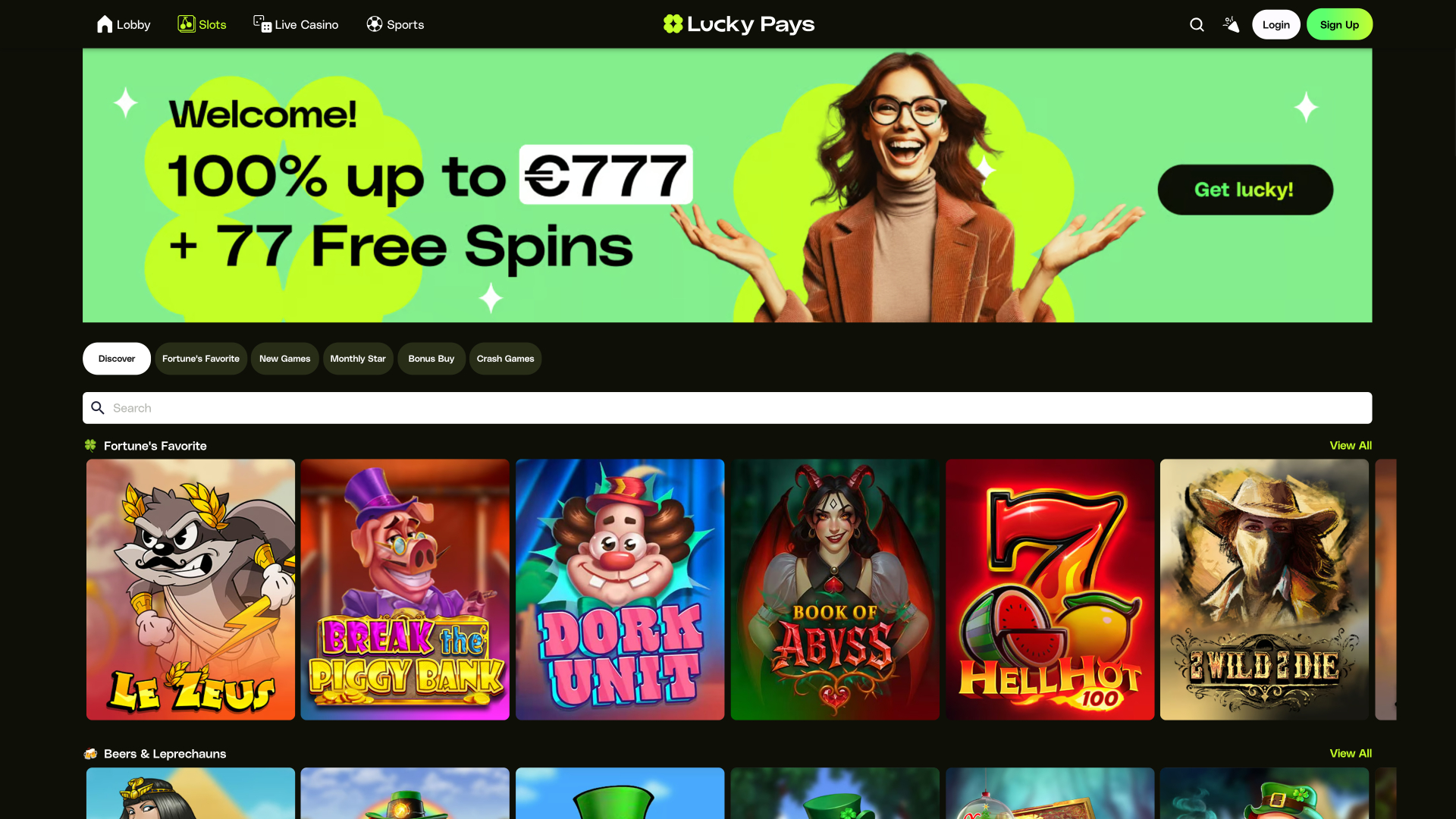 Lucky Pays Casino Desktop-Spiele