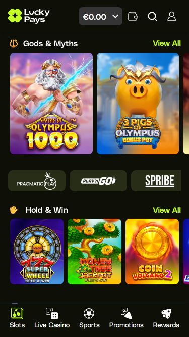 Sviluppatori di giochi per dispositivi mobili Lucky Pays Casino
