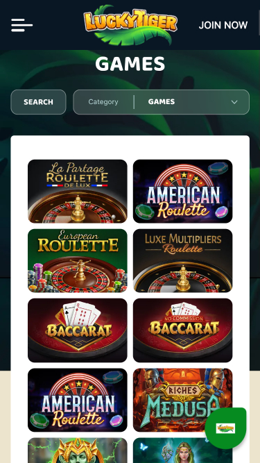 Jeux mobiles de casino Lucky Tiger