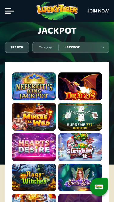 Jackpot mobile du casino Lucky Tiger