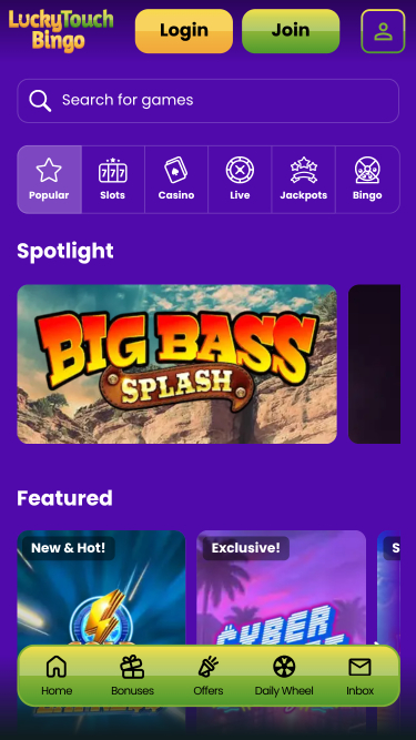 Jeux mobiles Lucky Touch Bingo