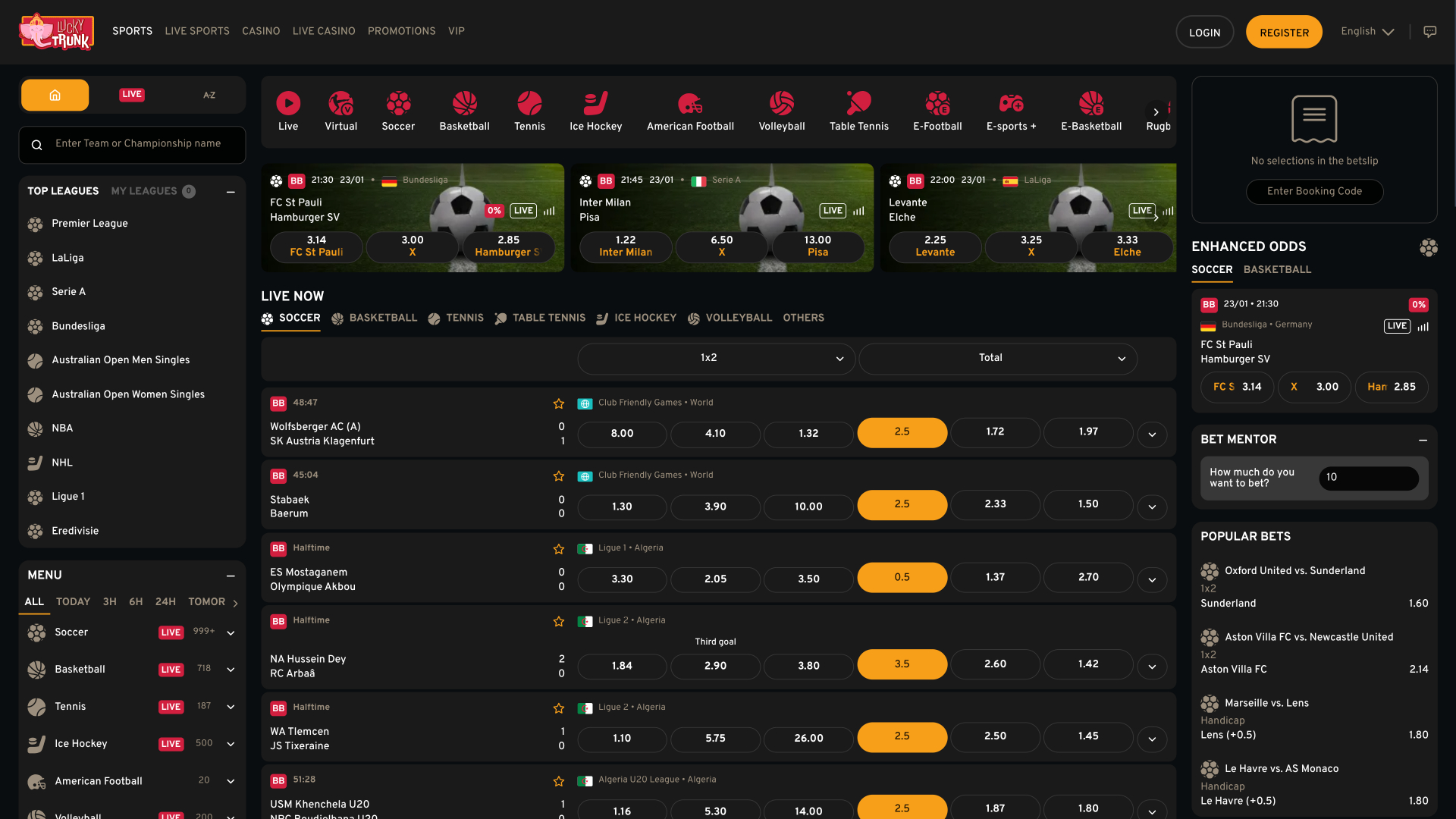 Lucky Trunk Casino Desktop Sports 