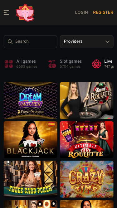 Lucky Trunk Casino Mobile Live Dealer