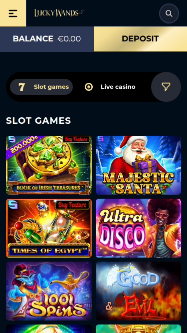 Lucky Wands Casino Mobile Games