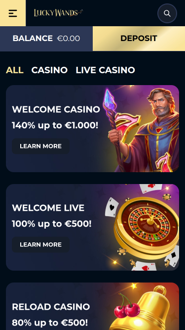 Lucky Wands Casino Mobile Promotions