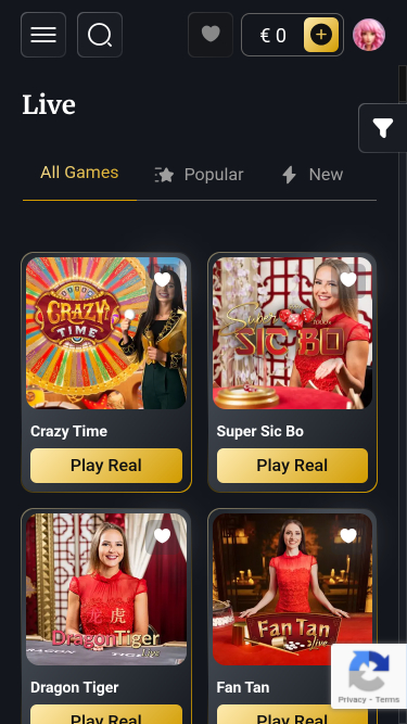 Casino mobile Lucky Wells avec croupier en direct