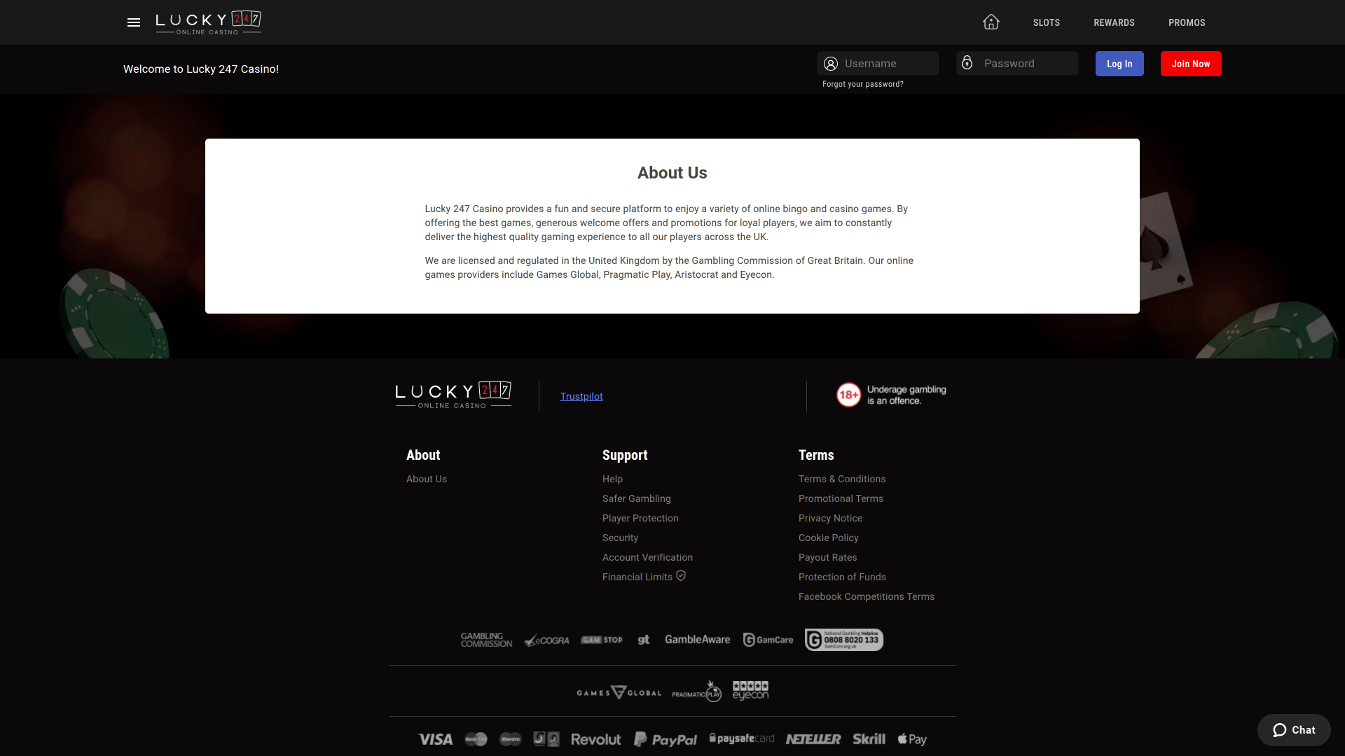 Sviluppatori di giochi desktop Lucky247 Casino