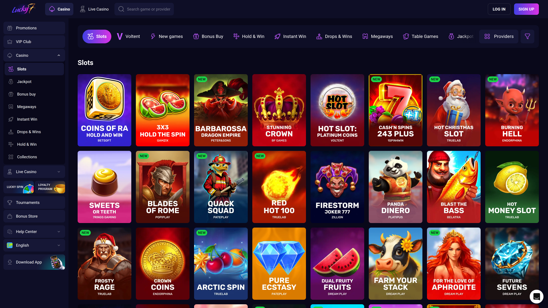 Игры для рабочего стола Lucky7even