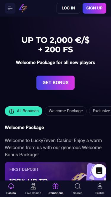 Promotions mobiles Lucky7even