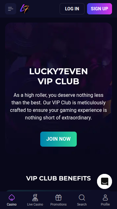 Мобильная VIP-программа Lucky7even