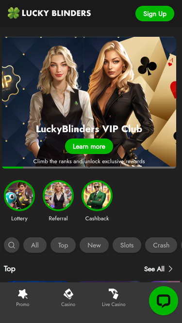 Lucky Blinders Casino Startseite