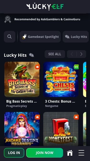 Luckyelf Casino Mobile Games