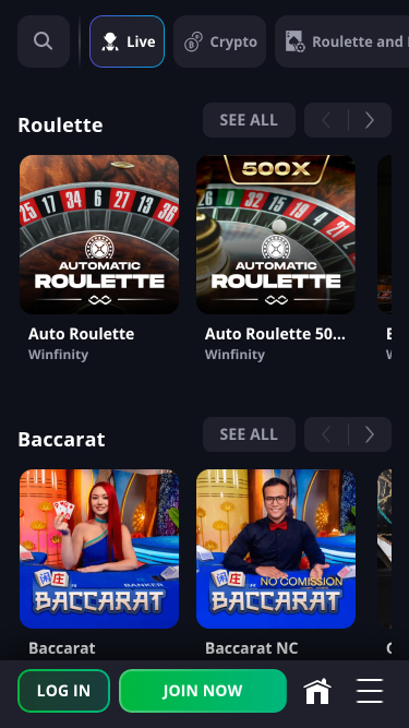 Luckyelf Casino Mobile Live Dealer