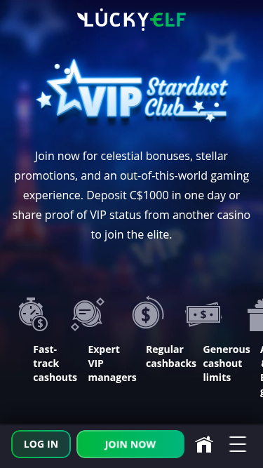 LuckyElf Casino Mobile VIP Program