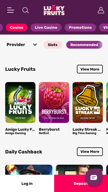 Мобильные игры казино LuckyFruits