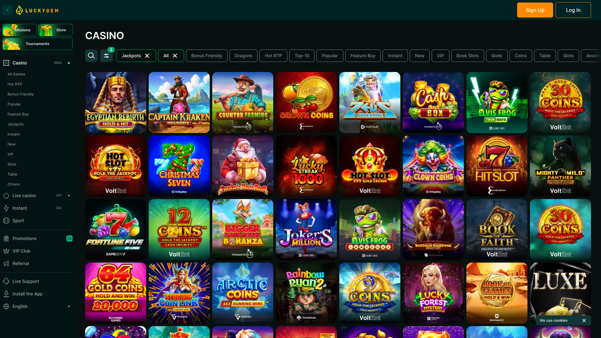 Luckygem Casino Desktop Jackpot 