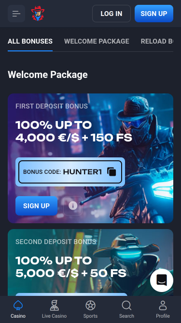 Luckyhunter Mobile Promotions