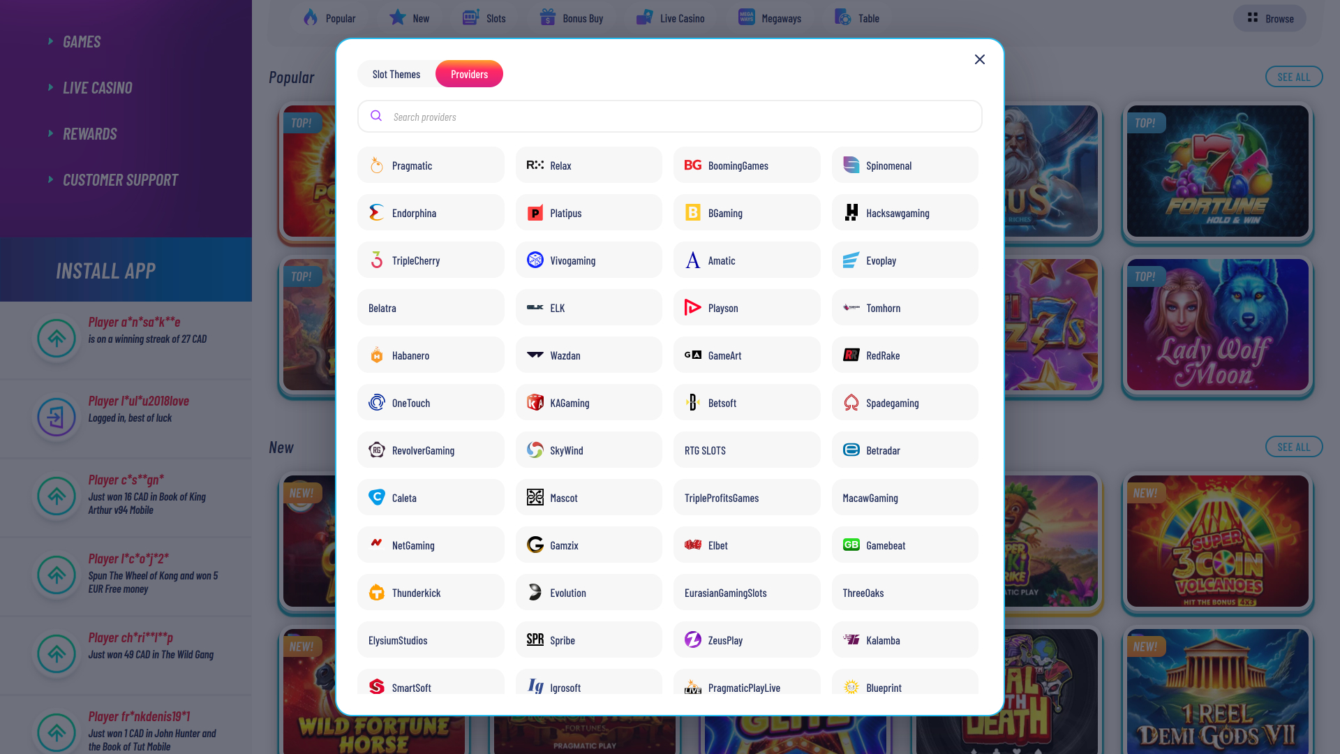 Desarrolladores de juegos de escritorio de Luckykong Casino