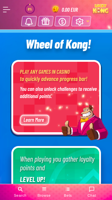 Promociones móviles del Casino Luckykong