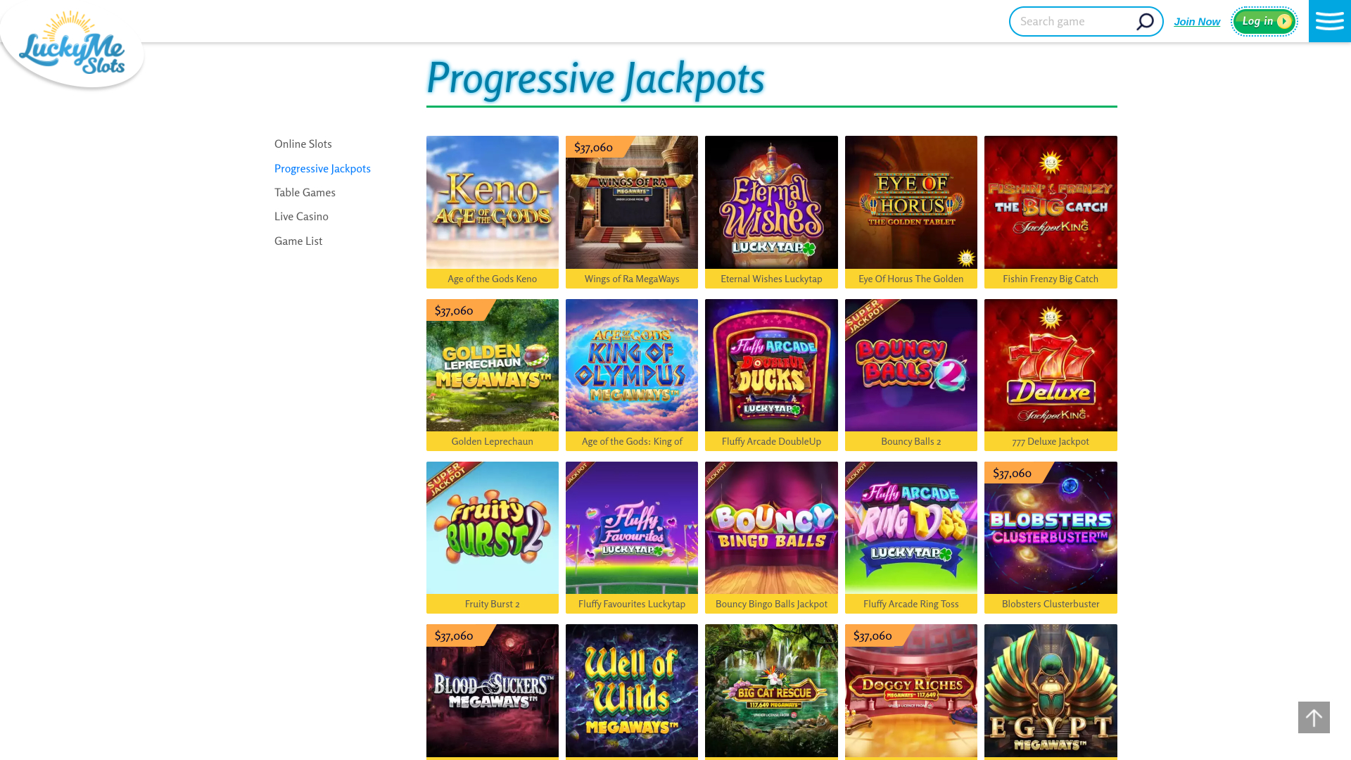 Jackpot desktop del casinò LuckyMe Slots