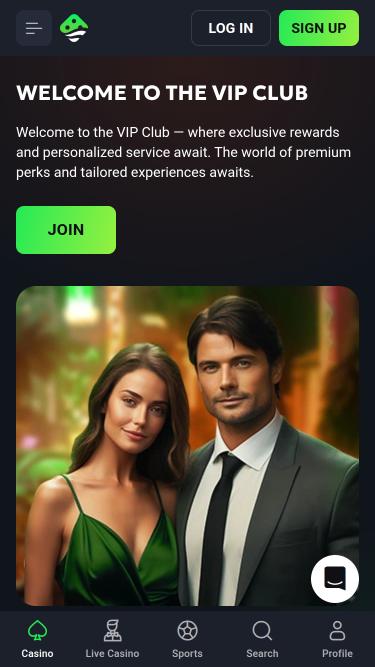 Мобильная страница VIP-клиента казино LuckyWave