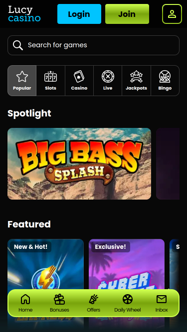 Jeux mobiles de casino Lucy