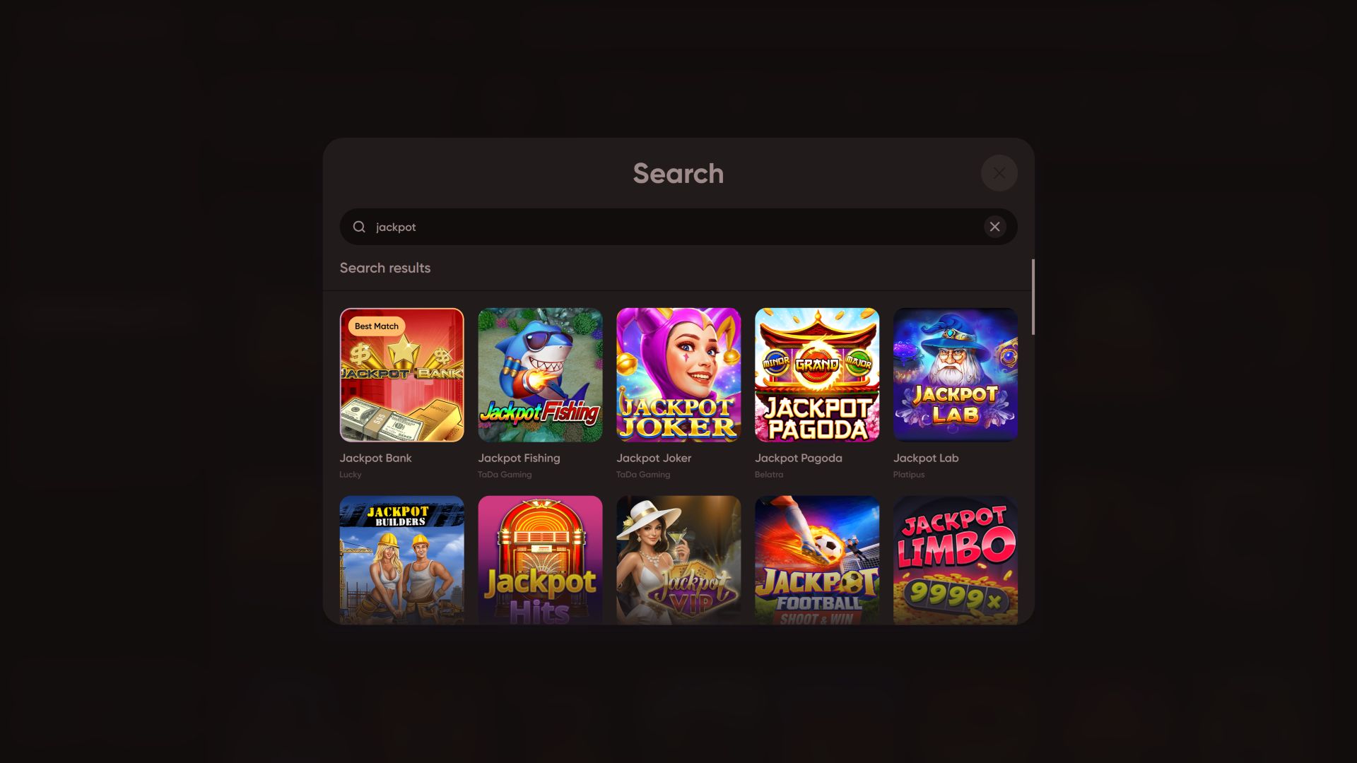 Jackpot de escritorio de Ludios Casino