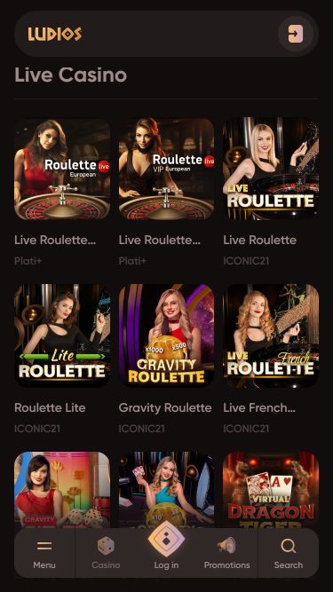 Casino Ludios Móvil con Crupier en Vivo