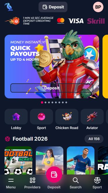 Мобильная версия сайта казино Lukkly