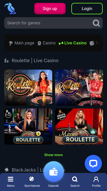 Casino mobile Lukkly avec croupier en direct