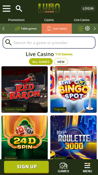 Lumo Casino Live Dealer