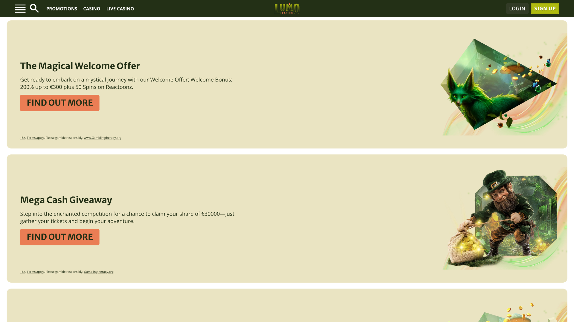 Lumo Casino Promotions