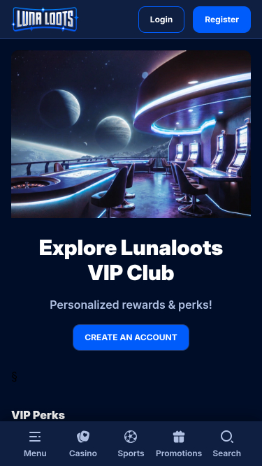 LunaLootsカジノ モバイルVIP