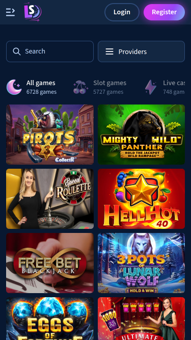 Jeux mobiles de casino LunarSpins