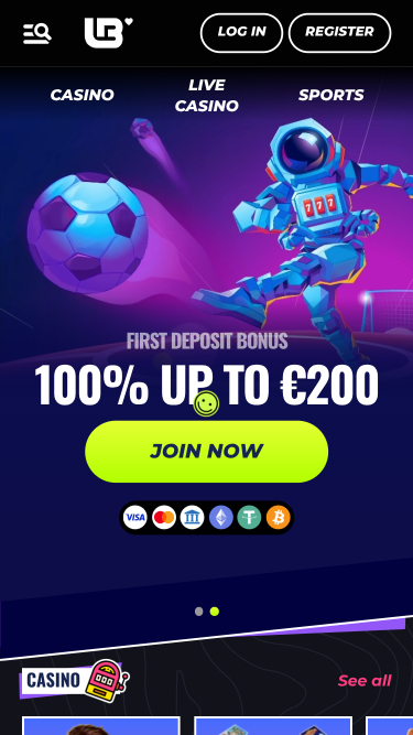 Lunubet Mobile Homepage