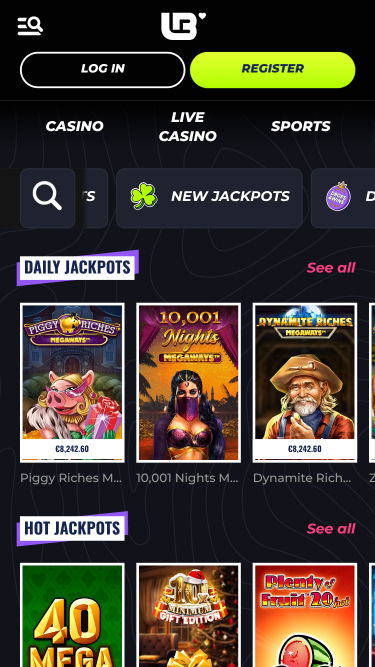 Lunubet Mobile Jackpot