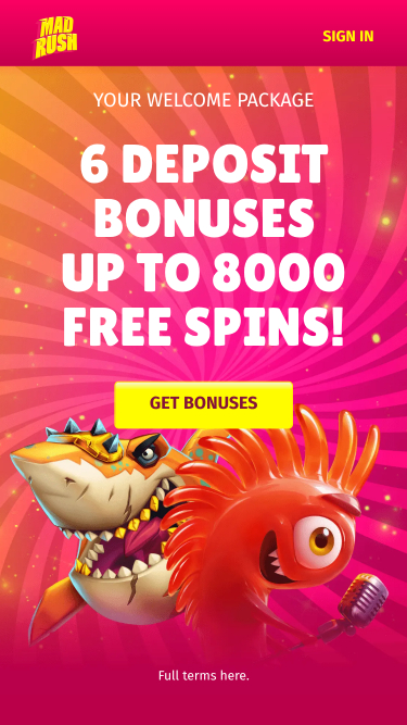 Мобильные акции казино Mad Rush