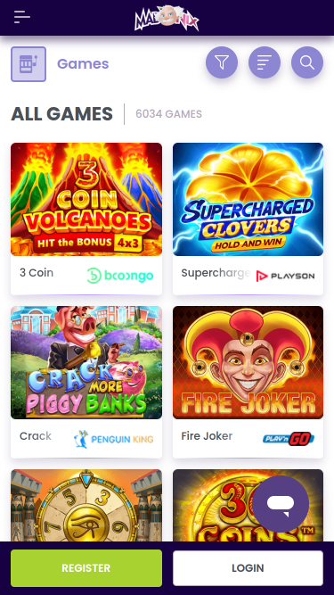 Jeux de casino Madnix pour ordinateur