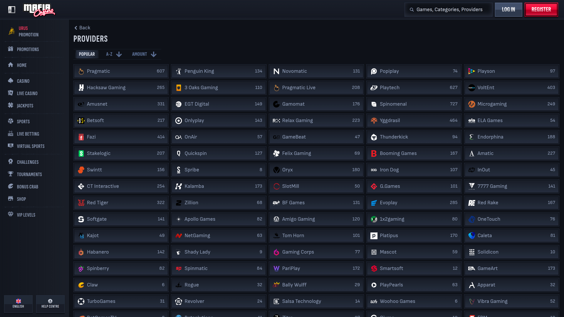 Développeurs du jeu de casino Mafia pour ordinateur