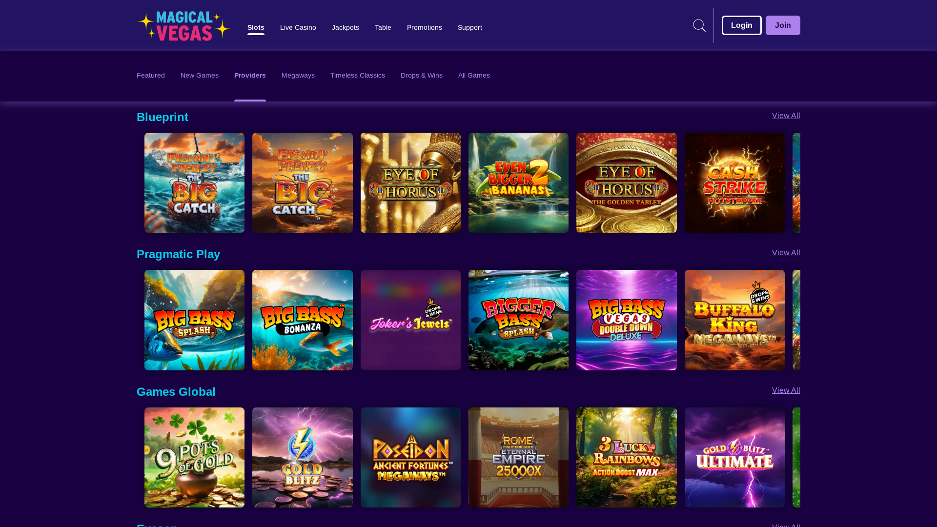 Desarrolladores de juegos de escritorio de Magical Vegas Casino