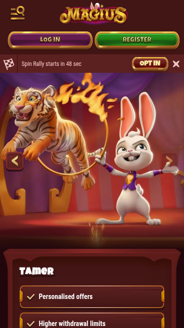 Programme VIP mobile du Magius Casino