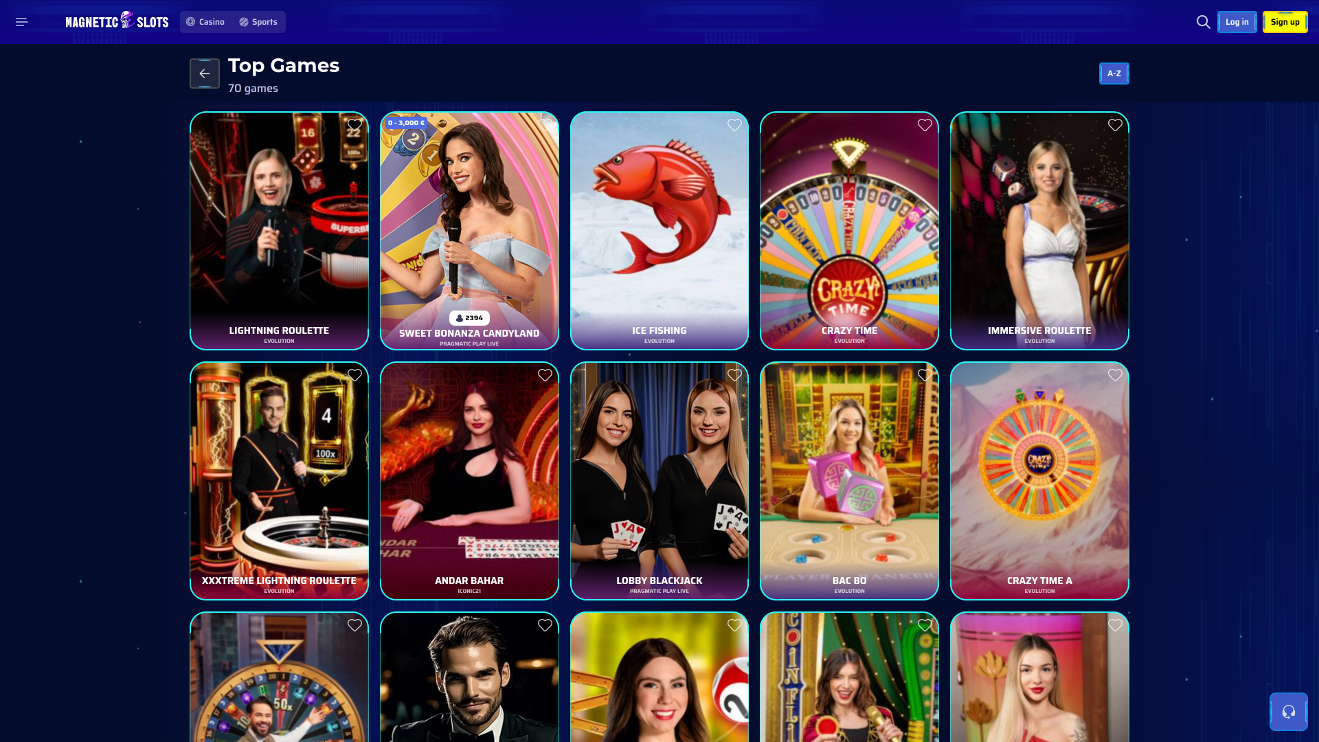Live Dealer screenshot of Magneticslots Casino for Desktop